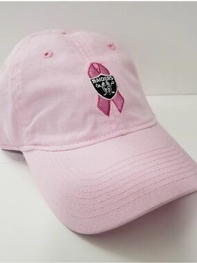 🌸Raiders Womens Pink Breast Cancer Awareness Hat Cap